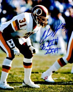 Autographed CLARENCE VAUGHN 8x10 Washington Redskins Photo