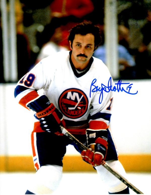 Autographed BRYAN TROTTIER 8X10 New York Islanders Photo