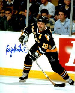 Autographed BRYAN TROTTIER 8x10 Pittsburgh Penguins Photo
