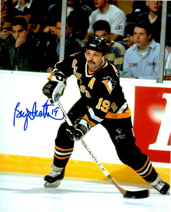 Autographed BRYAN TROTTIER 8x10 Pittsburgh Penguins Photo