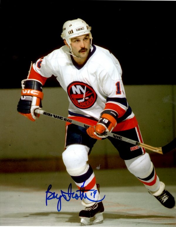 Autographed BRYAN TROTTIER 8X10 New York Islanders Photo