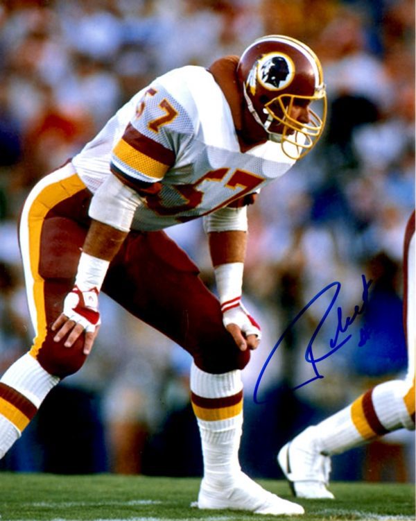 Autographed RICH MILOT 8x10 Washington Redskins Photo