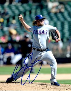 AUTOGRAPHED CORY BURNS 8X10 Texas Rangers Photo