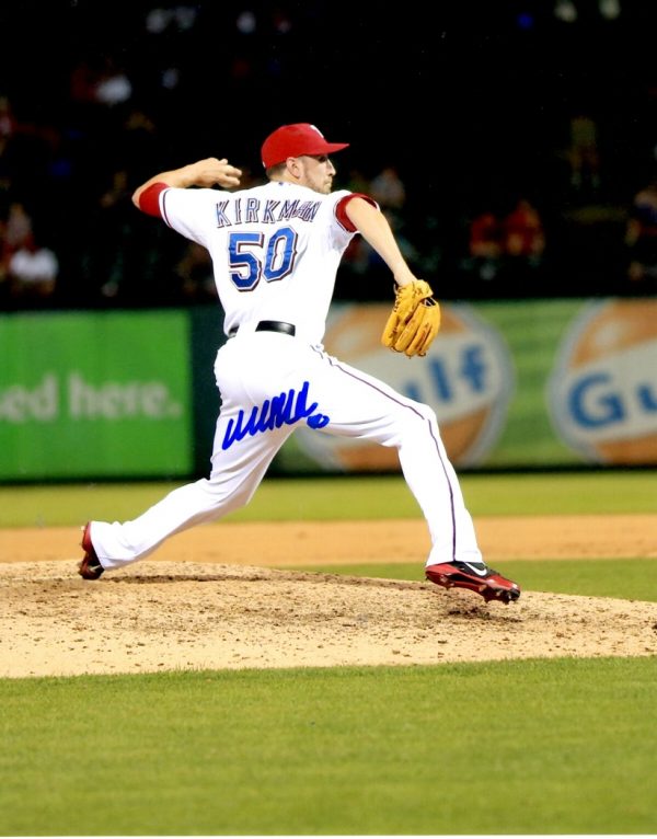 AUTOGRAPHED MICHAEL KIRKMAN 8X10 Texas Rangers Photo
