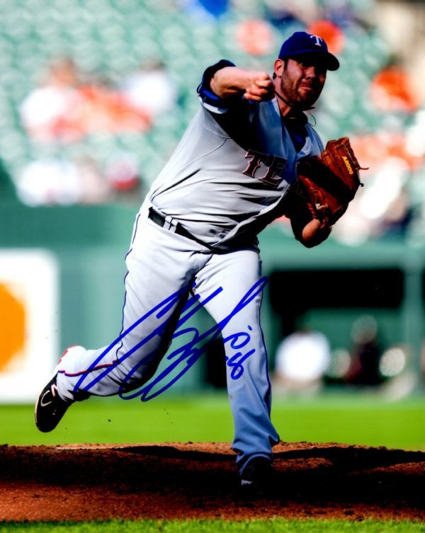 AUTOGRAPHED COLBY LEWIS 8X10 Texas Rangers Photo