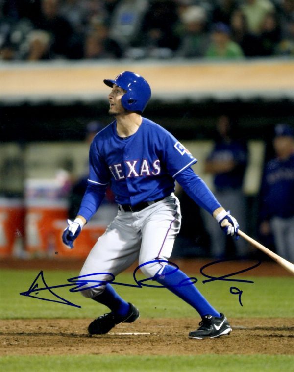 AUTOGRAPHED ADAM ROSALES 8X10 Texas Rangers Photo