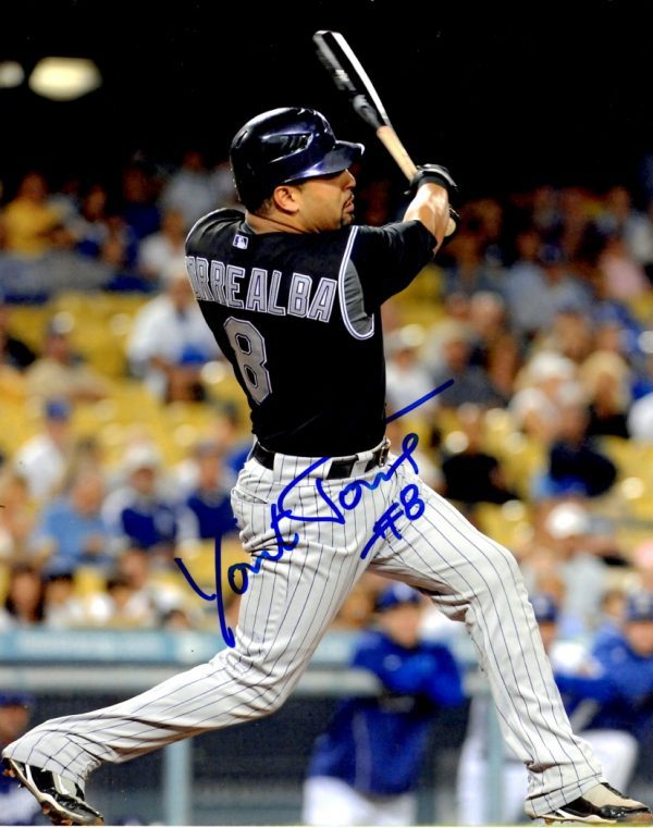 AUTOGRAPHED YORVIT TORREALBA 8X10 Colorado Rockies Photo