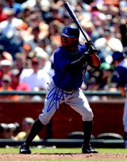 AUTOGRAPHED ERIC YOUNG JR 8X10 Colorado Rockies Photo