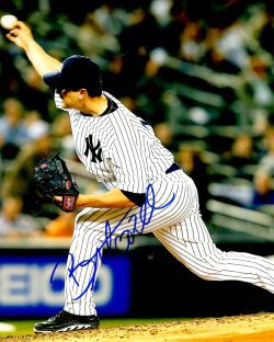 AUTOGRAPHED BRETT MARSHALL 8X10 NEW YORK YANKEES photo