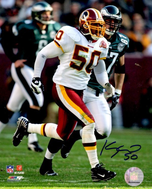 Autographed KHARY CAMPBELL 8x10 Washington Redskins Photo
