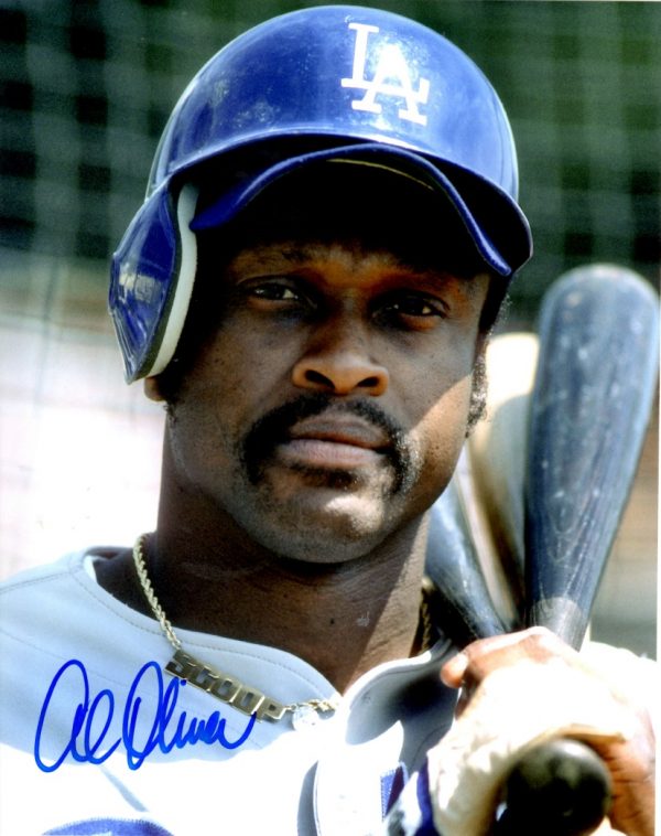 AUTOGRAPHED AL OLIVER 8x10 Los Angeles Dodgers photo