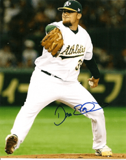 AUTOGRAPHED  photo DANA EVALAND Oakland A's