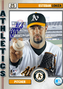 AUTOGRAPHED SIGNED photo ESTEBAN LOAIZA #1 Oakland A's