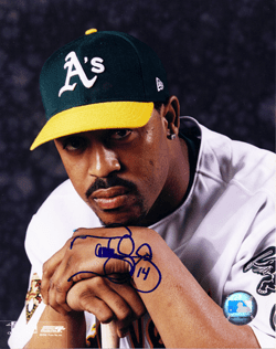 AUTOGRAPHED SIGNED photo TERRENCE LONG #6 Oakland A's