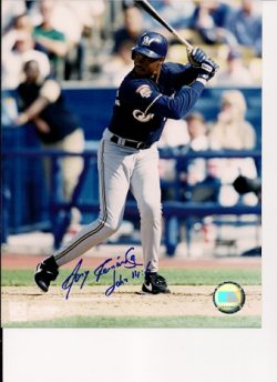 AUTOGRAPHED  photo TONY FERNANDEZ Milwaukee Brewers
