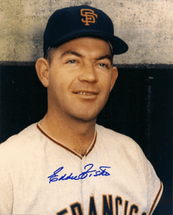 AUTOGRAPHED EDDIE FISHER San Francisco Giants Photo