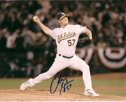 AUTOGRAPHED  photo CHAD GAUDIN Oakland A's