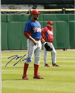 AUTOGRAPHED  TYSON GILLIES 8x10 Philadelphia Phillies Photo