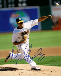 AUTOGRAPHED  photo GIO GONZALEZ Oakland A's