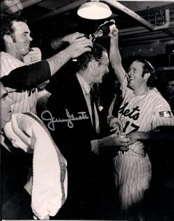 AUTOGRAPHED JERRY GROTE New York Mets photo