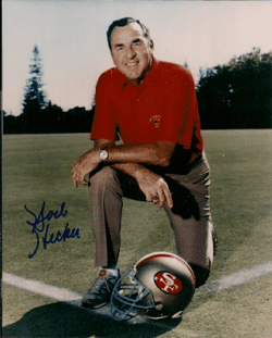 Autographed NORB HECKER  photo - San Francisco 49'ers
