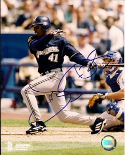 AUTOGRAPHED  photo JEFF HAMMONDS Milwaukee Brewers