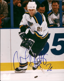 Autographed MICHAEL HANDZUS St. Louis Blues Photo