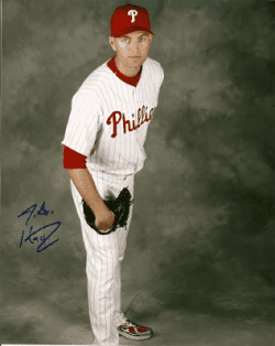 AUTOGRAPHED  J. A. HAPP 8x10 Philadelphia Phillies Photo