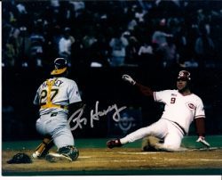 AUTOGRAPHED RON HASSEY 8x10 Oakland A's Photo