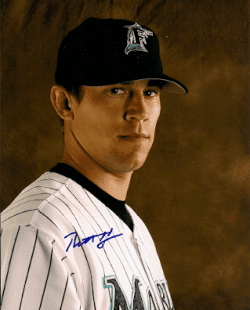 AUTOGRAPHED photo BRETT HAYES  Florida Marlins