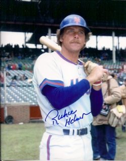 AUTOGRAPHED RICHIE HEBNER New York Mets photo