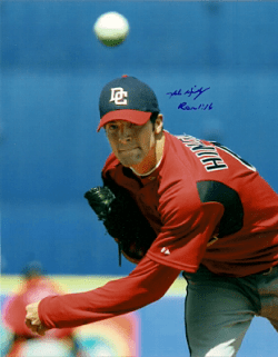Autographed MICHAEL HINCKLEY Washington Nationals Photo