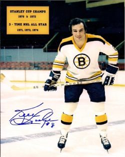 Autographed KEN HODGE Boston Bruins  Photo
