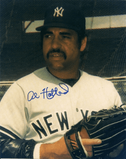 AUTOGRAPHED AL HOLLAND 8x10 New York Yankees Photo