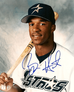 AUTOGRAPHED BRIAN HUNTER 8x10 Houston Astros Photo