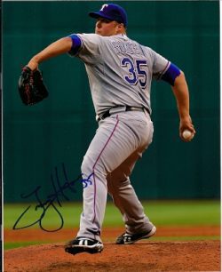 AUTOGRAPHED SIGNED photo TOMMY HUNTER Texas Rangers