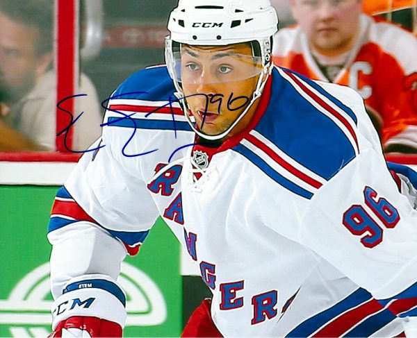 Autographed Emerson Etem  8X10 New York Rangers Photo