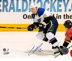 Autographed CAM JANSSEN 8X10 St. Louis Blues Photo