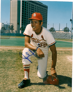 AUTOGRAPHED JULIAN JAVIER 8x10 St. Louis Cardinals photo