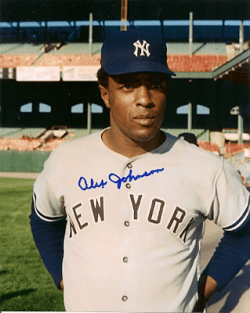 AUTOGRAPHED  ALEX JOHNSON 8x10 New York Yankees Photo