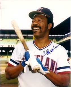AUTOGRAPHED  CLIFF JOHNSON 8X10 Cleveland Indians Photo