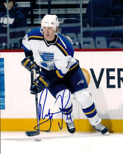 Autographed RYAN JOHNSON 8X10 St. Louis Blues Photo