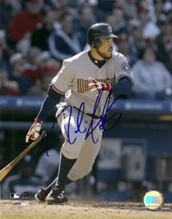 Autographed NICK JOHNSON Washington Nationals Photo