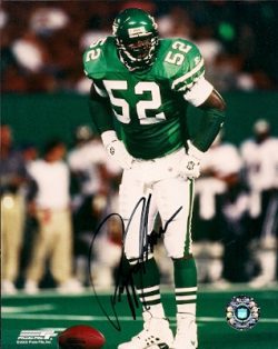 Autographed PEPPER JOHNSON  New York Jets photo