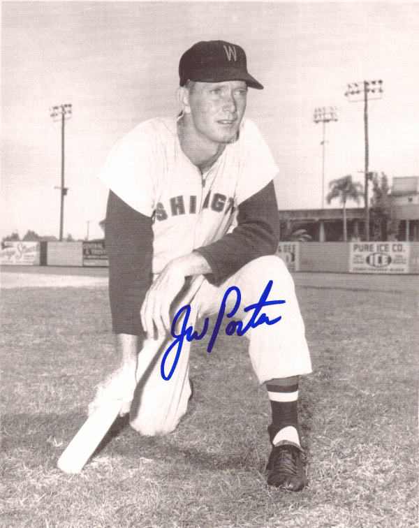 AUTOGRAPHED photo JW PORTER Washington Senators