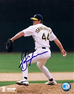 AUTOGRAPHED JASON ISRINGHAUSEN 8x10 Oakland A's Photo