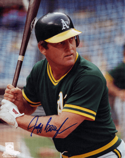 AUTOGRAPHED SIGNED photo JEFF BURROUGHS #3 Oakland A's
