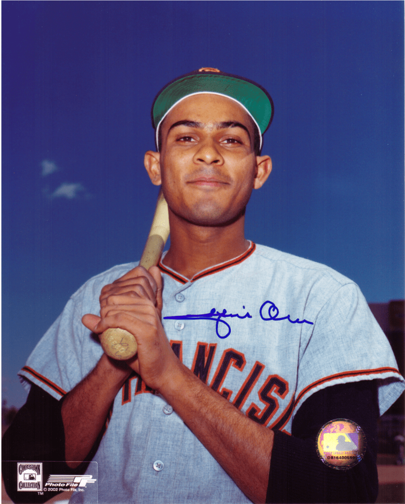 AUTOGRAPHED photo JESUS ALOU New York Giants Main Line Autographs