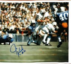 Autographed JIM KIICK 8X10 Miami Dolphins  photo