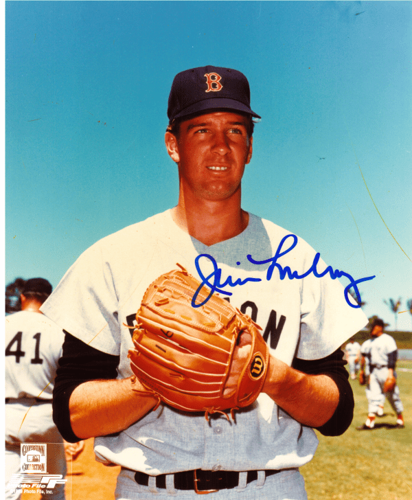 AUTOGRAPHED JIM LONBORG 8x10 Boston Red Sox Photo